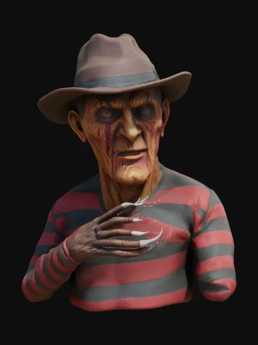 3D model for Freddy Kruger highly detailed bust  