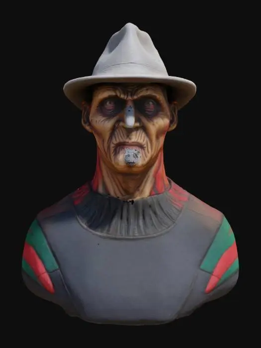 3D model for Freddy Kruger highly detailed bust  