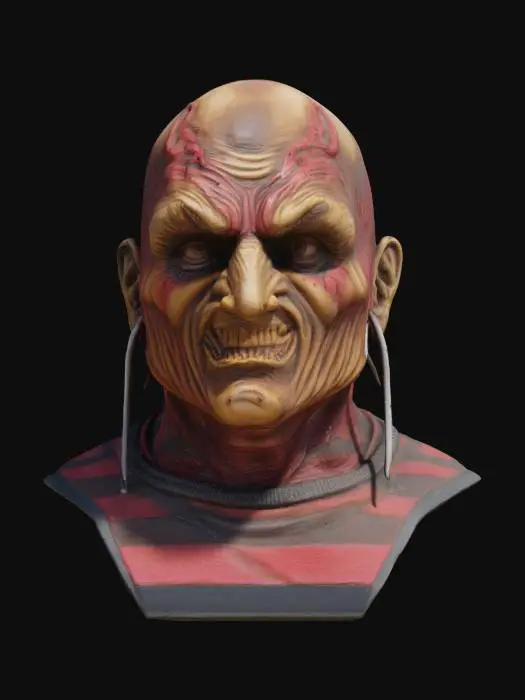 3D model for Freddy Kruger highly detailed bust  