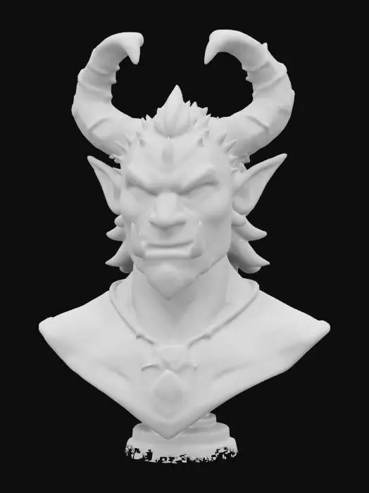 3D model for Orcish Chieftain Bust