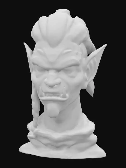 3D model for Orc Chieftain Bust