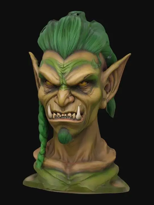 3D model for Orc Chieftain Bust