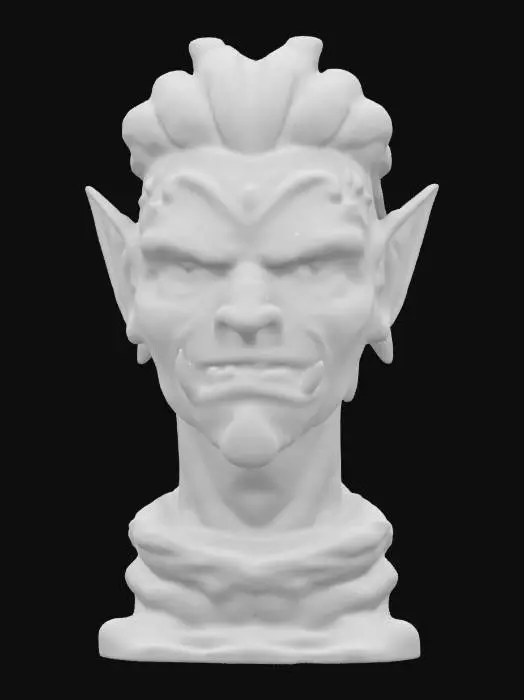 3D model for Orc Chieftain Bust