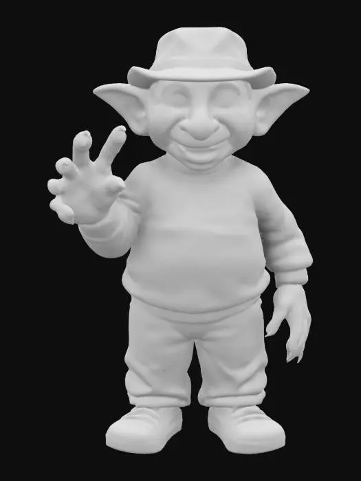 3D model for Freddy Krueger in a garbage Pail cabbage patch kids style