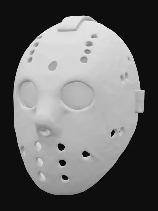 3D model for Jason's hokey mask old dirty and a crack on one side