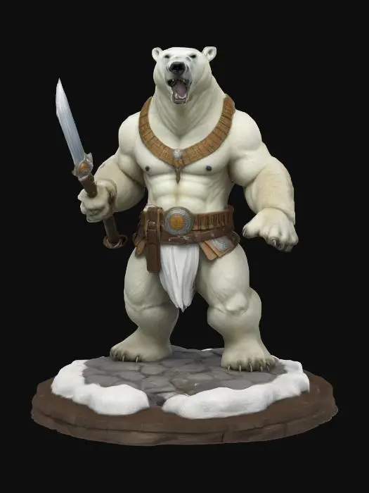 3D model for [Alaska] Warrior Polar Bear, #AroundTheWorld# Arctic Warrior