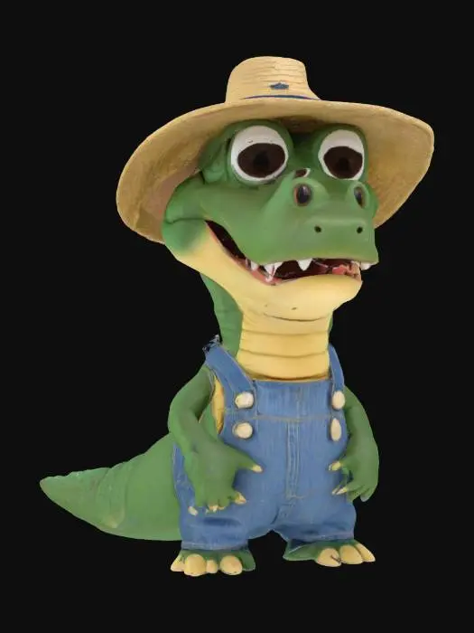 3D model for [Louisiana] hey hillbilly alligator wearing overalls #AroundTheWorld#