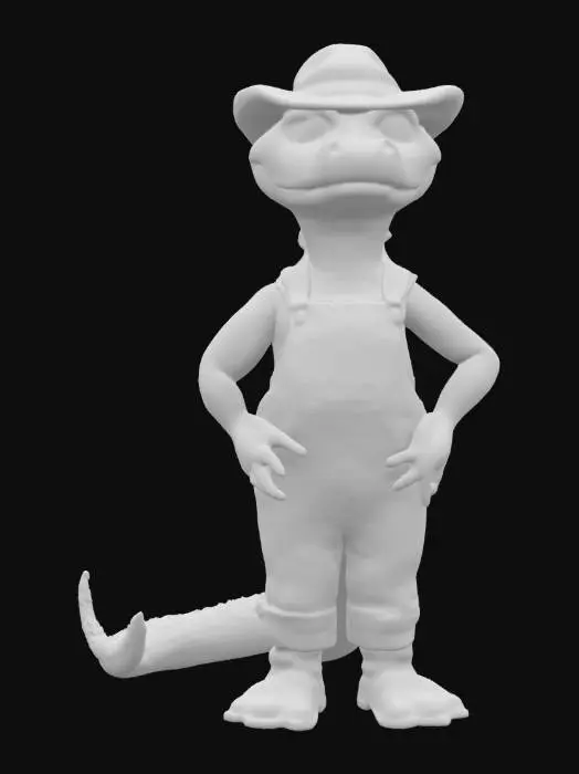 3D model for [Louisiana] hey hillbilly alligator wearing overalls #AroundTheWorld#