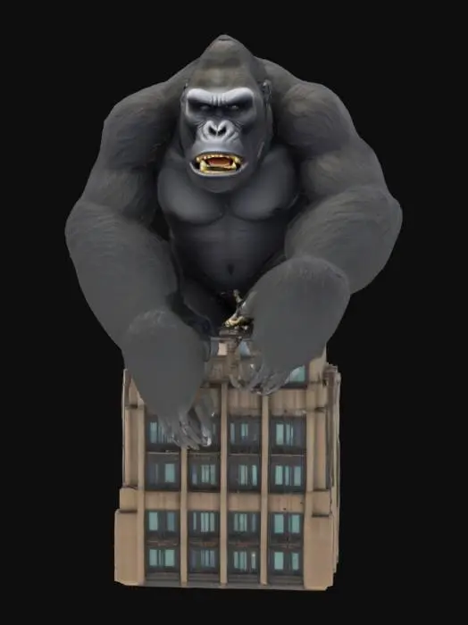 3D model for [new York] King Kong on the very top of the empire State building. #AroundTheWorld#