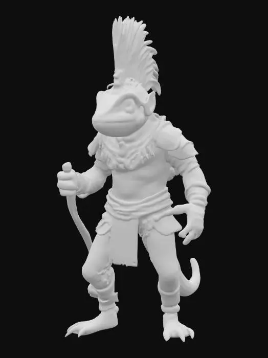 3D model for [Madagascar] chameleon warrior , #AroundTheWorld#,  