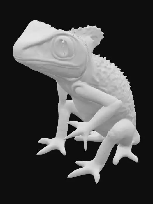 3D model for [Madagascar]  'Brookesia' leaf chameleon warrior , #AroundTheWorld#,  
