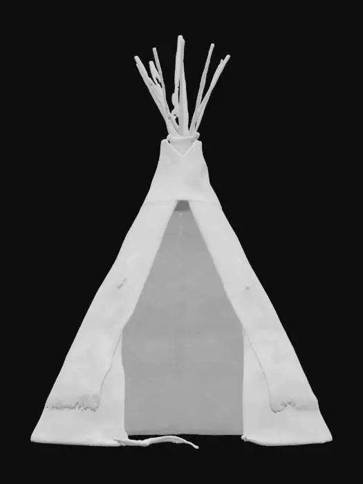 3D model for A leather native American tipi 