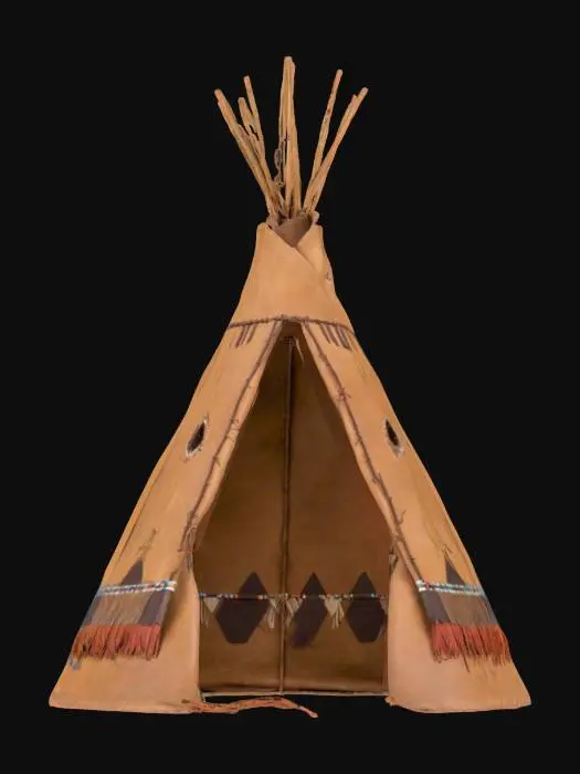 3D model for A leather native American tipi 