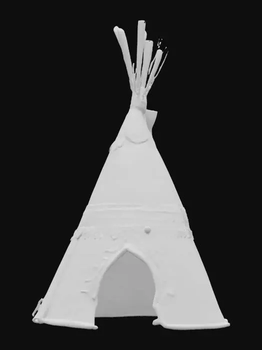 3D model for A leather native American tipi 