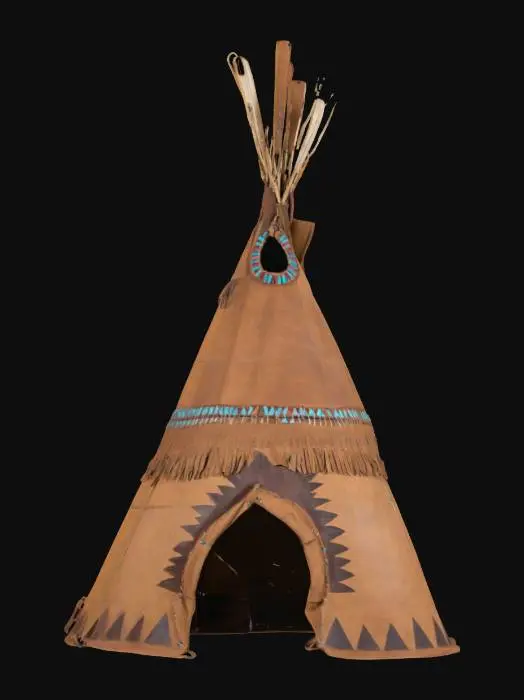 3D model for A leather native American tipi 