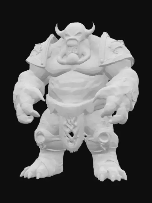 3D model for A hulking bohemoth Juggernaut orc golem massive body massive muscles extremely detailed