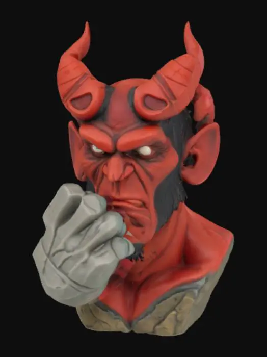 3D model for Hellboy bust