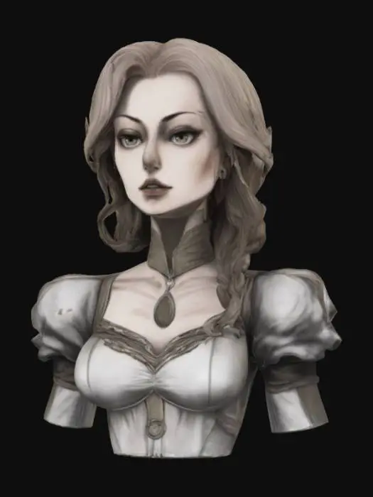 3D model for Elegance in Ink, #SketchTo3D#