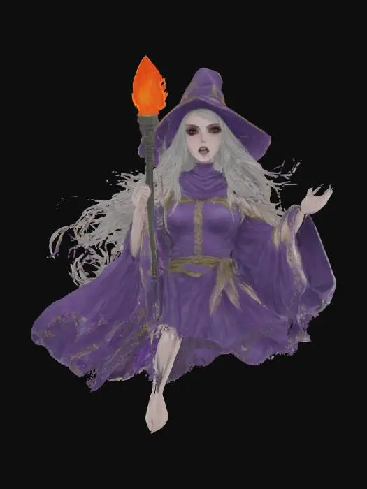 3D model for hand drawn female mage, sketch , #SketchTo3D#