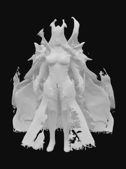 3D model for hand drawn female spawn, from the comic spawn, sketch , #SketchTo3D#