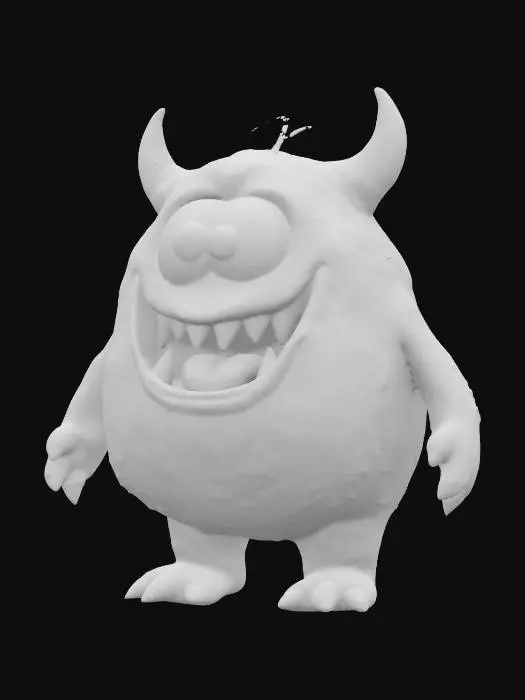 3D model for kids drawing of a monster simple , #SketchTo3D#