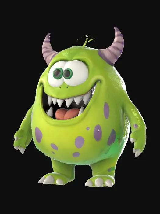 3D model for kids drawing of a monster simple , #SketchTo3D#