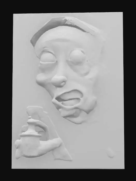 3D model for Surprised Spray Artist, #SketchTo3D#