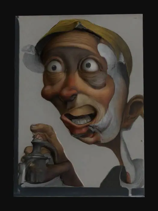 3D model for Surprised Spray Artist, #SketchTo3D#