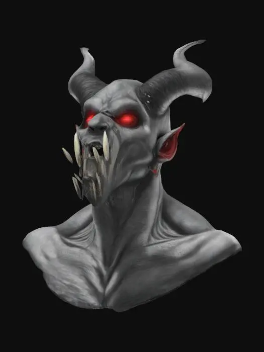 3D model for Satan's face, #SketchTo3D#