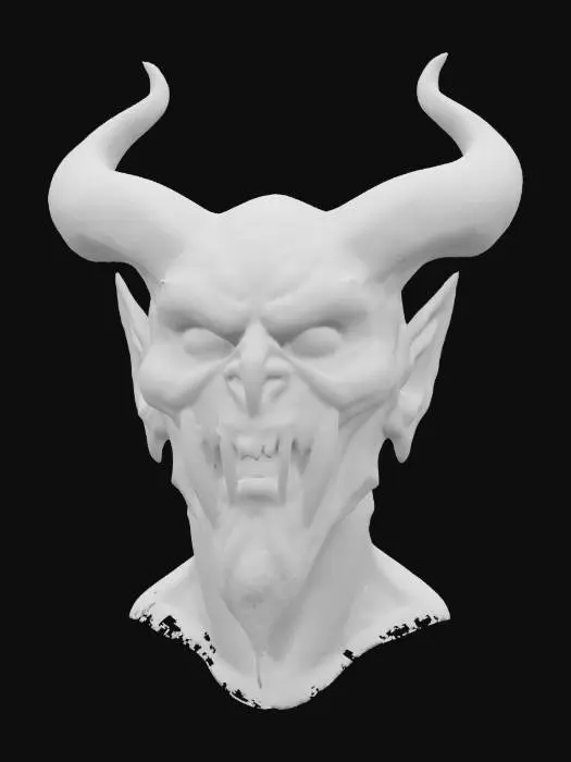 3D model for Satan's face, #SketchTo3D#