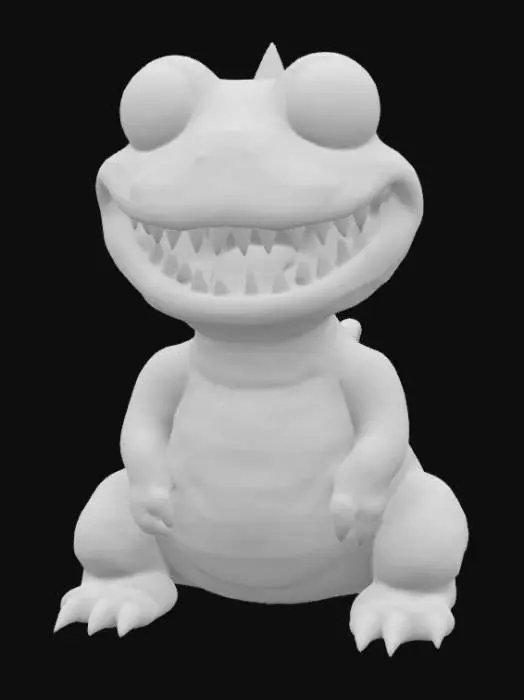 3D model for a child drawing of as slimy pet monster scaly skin , #SketchTo3D#