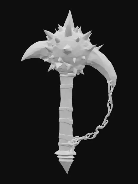 3D model for A midevil morning star weapon 