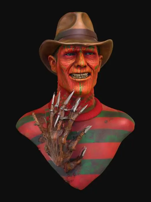 3D model for Freddy Kruger bust