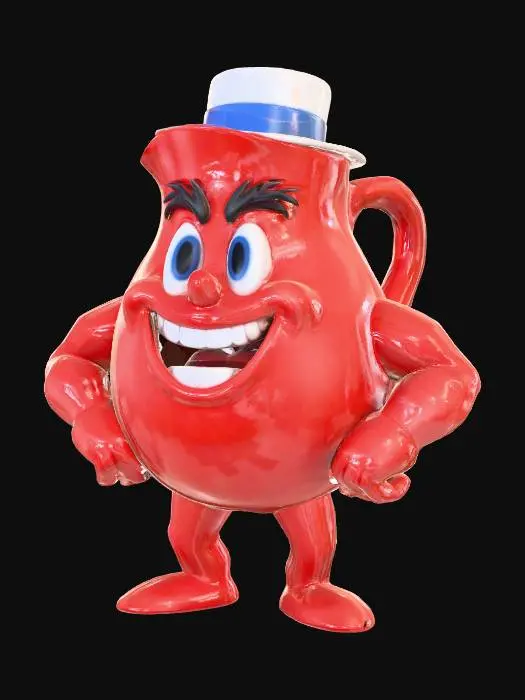 3D model for koolade man jug from the 90's