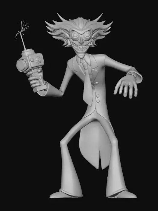 3D model for The ultimate 1970s cartoon #villain# straight out of cartoons like Scooby-Doo, #villain#