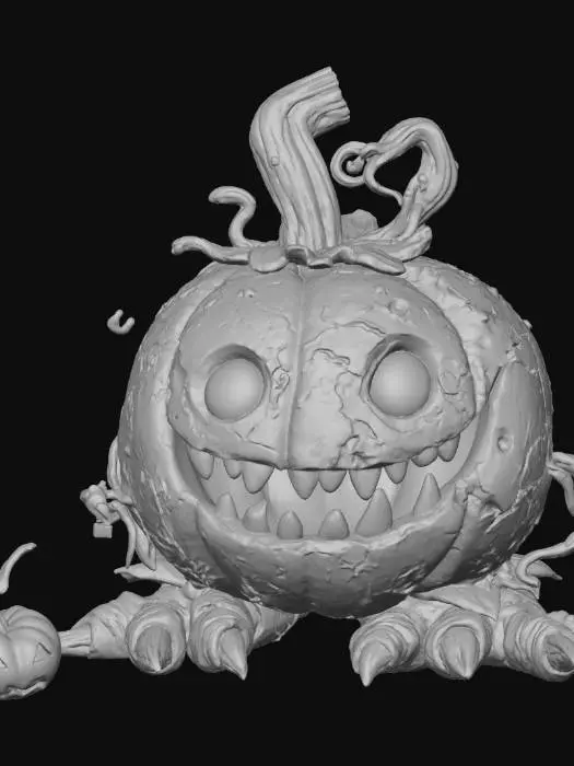 3D model for Pumpkin Monster Duo #Halloween# , #villain#