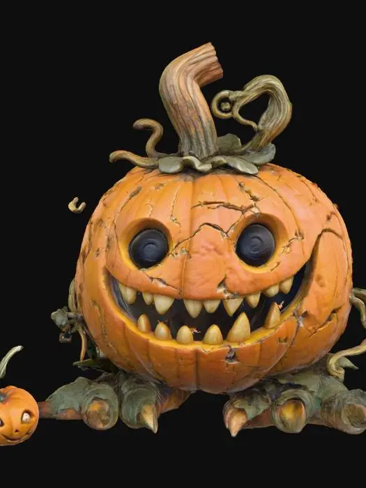 3D model for Pumpkin Monster Duo #Halloween# , #villain#
