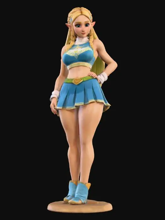 3D model for Elf Cheerleader