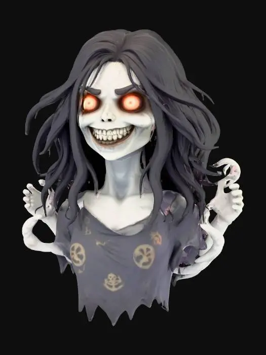 3D model for Possessed girl bust #Halloween25# themed