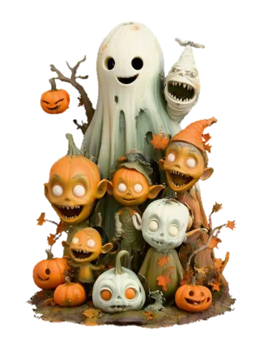Haunted Gathering, #Halloween2025# - Costumes 3D model, vytvořený pomocí AI