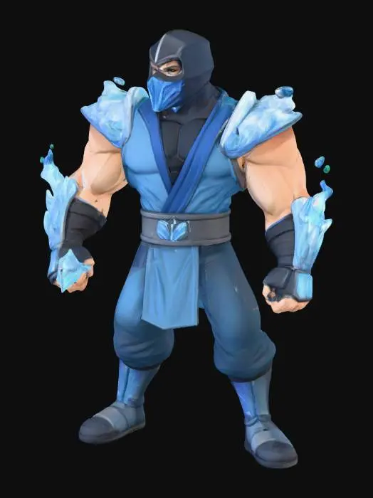 3D model for A cartoon style subzero from mortal Kombat , #Halloween2025#