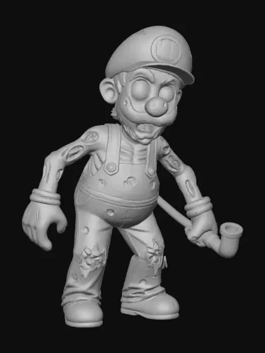 3D model for Zombie Luigi #Halloween2025#