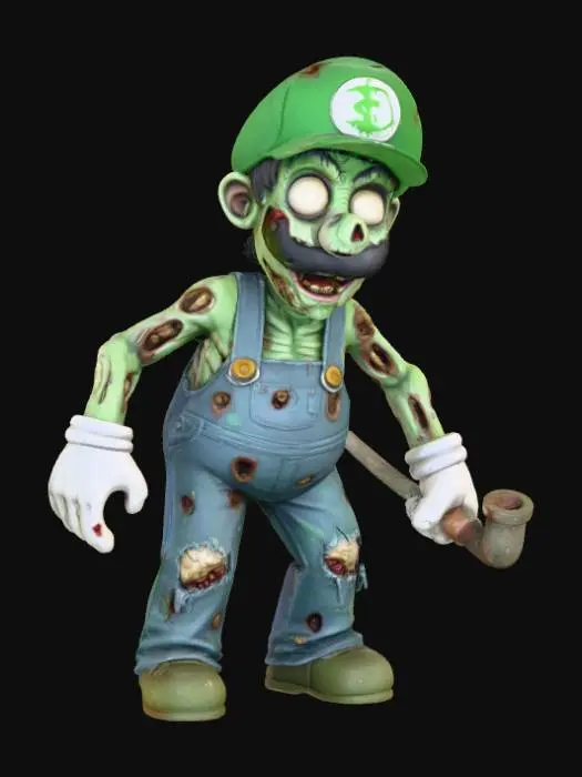 3D model for Zombie Luigi #Halloween2025#