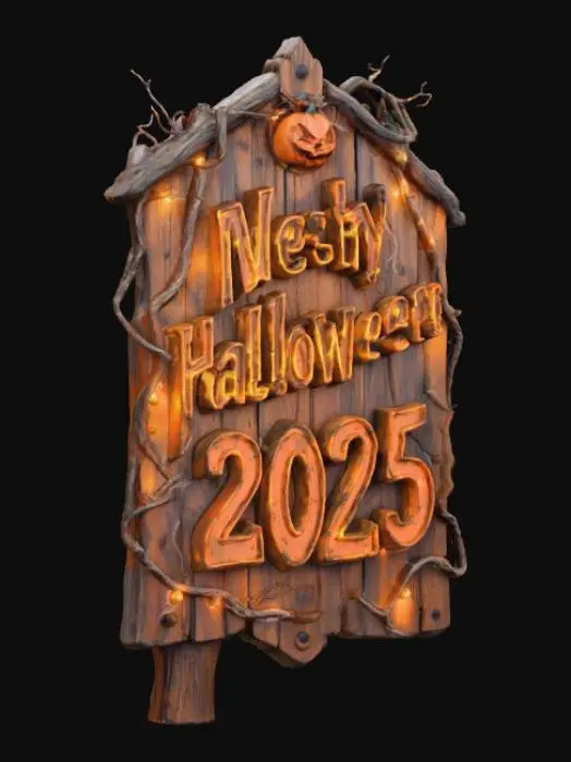 3D model for Meshy Halloween 2025 Sign, #Halloween2025#