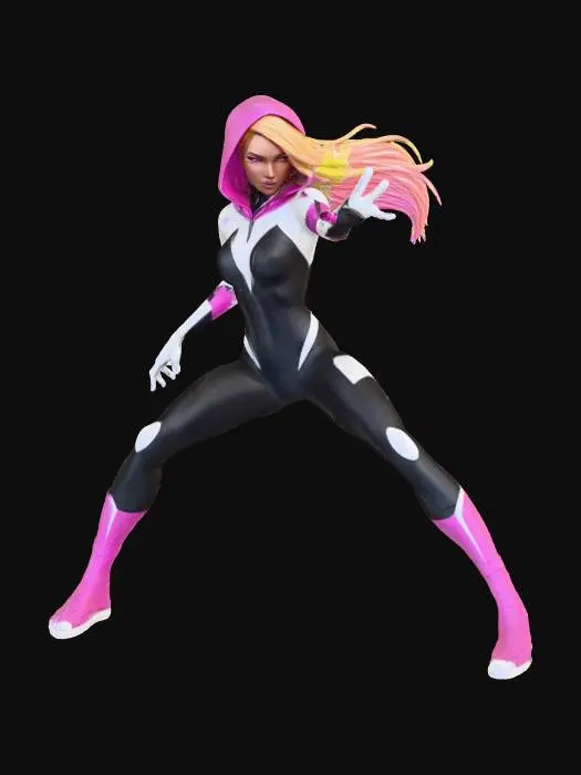 3D model for Beautiful spider Gwen