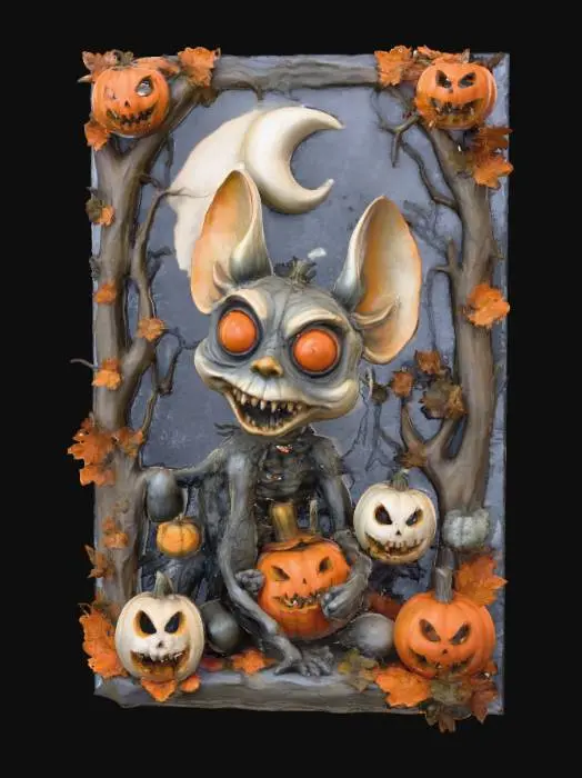 3D model for Debossing, Nightmare Harvest, #Halloween2025#