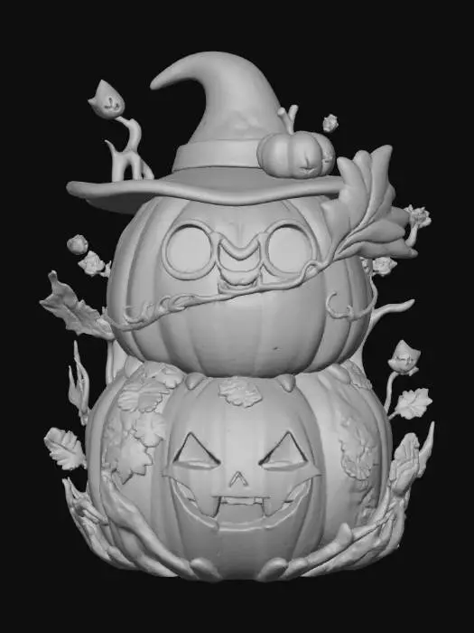 3D model for Enchanted Pumpkin Trio, #Halloween2025#
