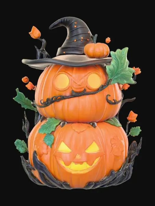 3D model for Enchanted Pumpkin Trio, #Halloween2025#