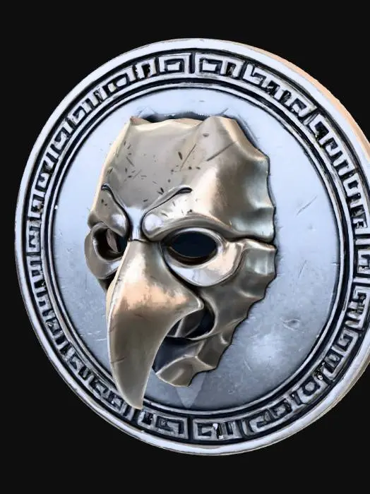 3D model for A coin with the mask from black phone on it , #Halloween2025#