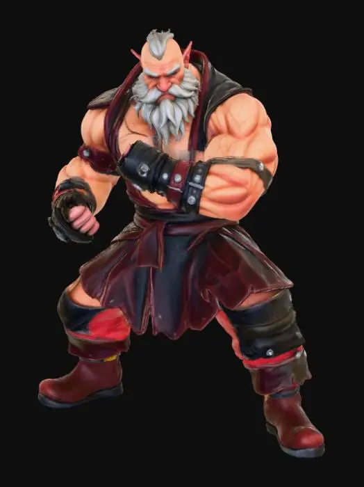 3D model for Thunderous Warrior upper body